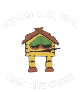 ervin air logo with white letters