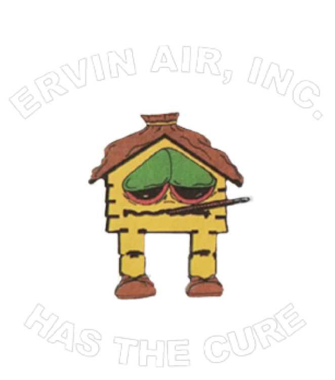 ervin air logo with white letters